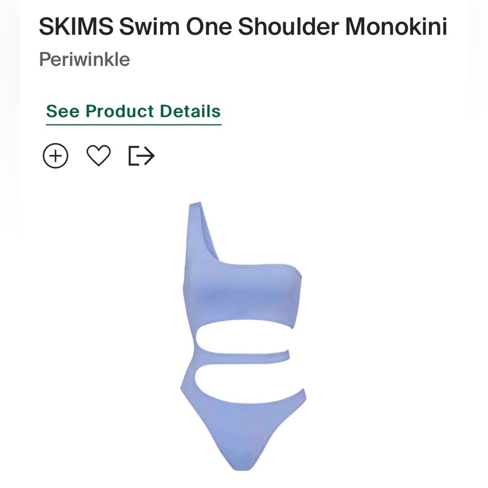 SKIMS PERIWINKLE SWIM SUIT ONE PIECE